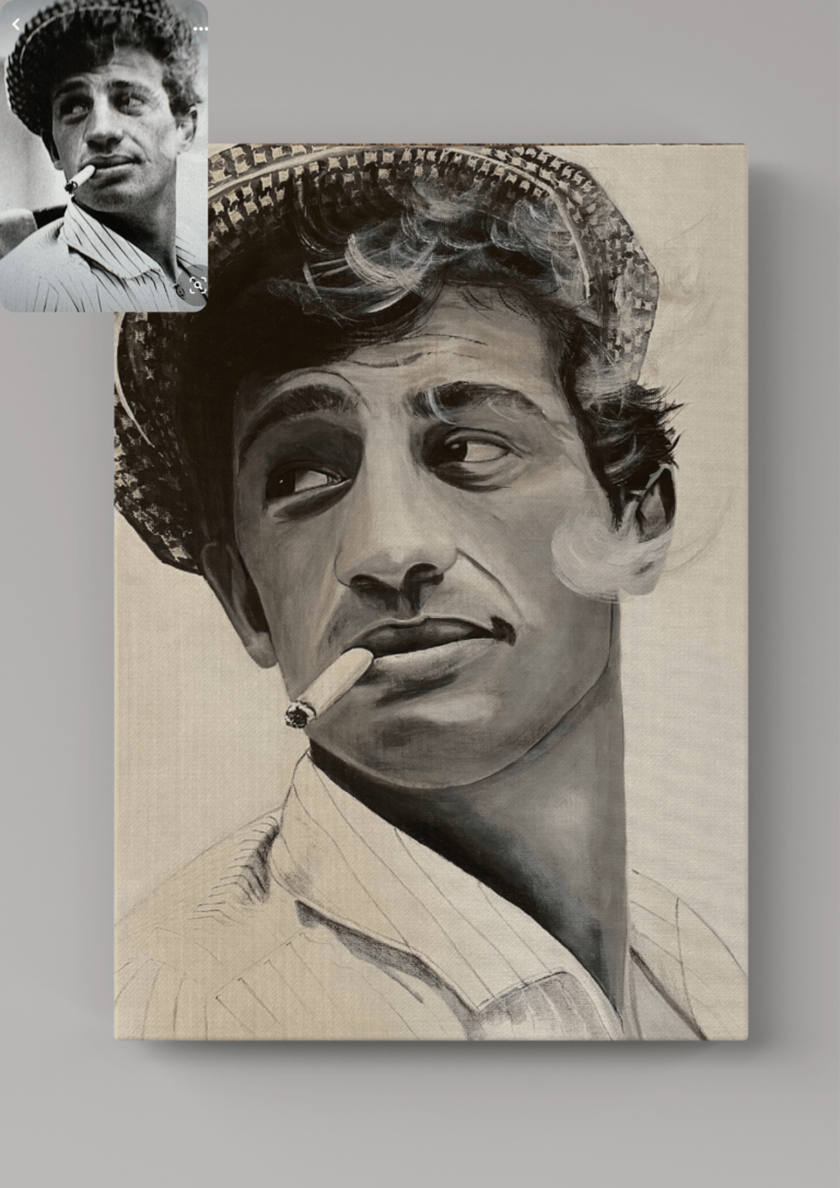 Portrait-Noir&Blanc-Jean-Paul Belmondo