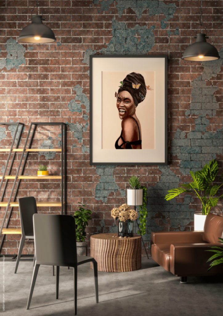 Tableau portrait Africaine