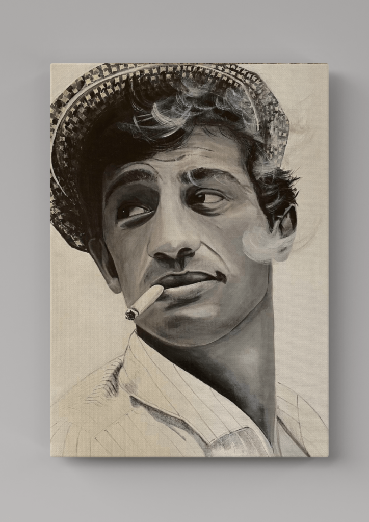 Portrait-Noir&Blanc-Jean-Paul Belmondo - comparaison