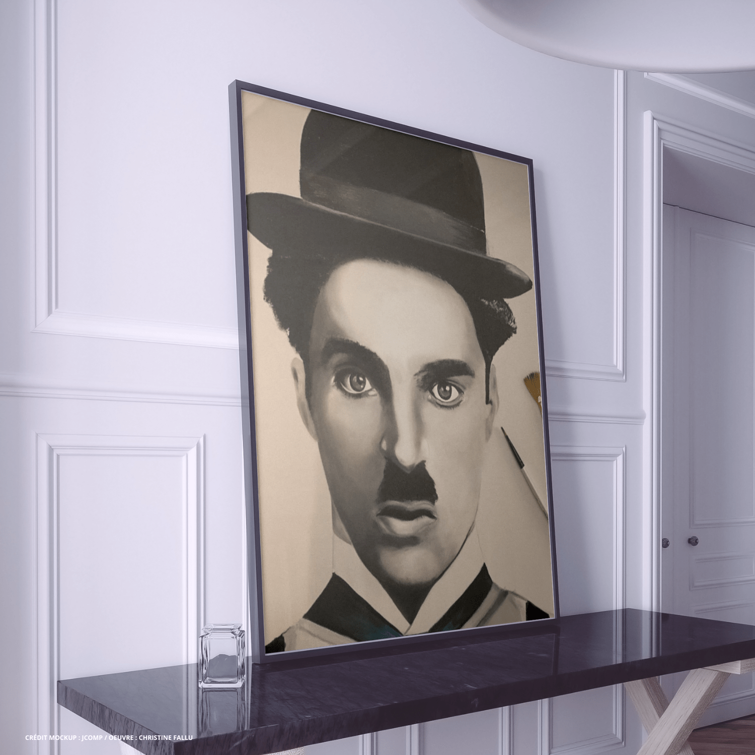 Portrait-Noir et Blanc-Charlie Chaplin