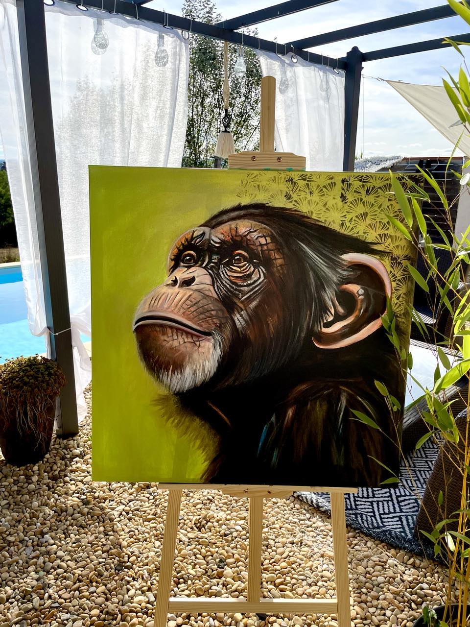 Tableau jungle - Singe portrait